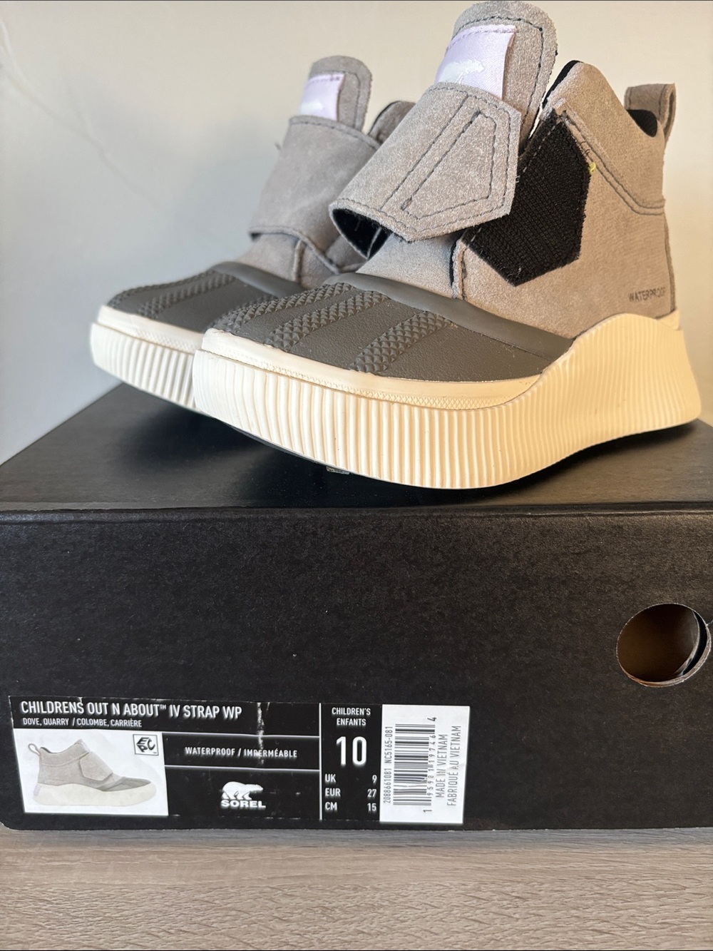 Sorel Kids Grey and purple Waterproof IV Strap Boots